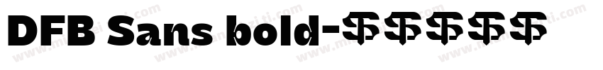 DFB Sans bold字体转换